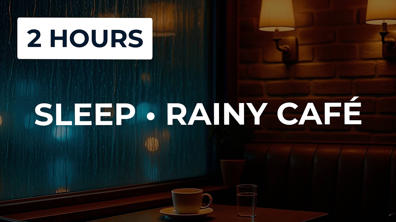 Sleep | Rainy Jazz Café • 2 Hours | Deep Sleep & Calm