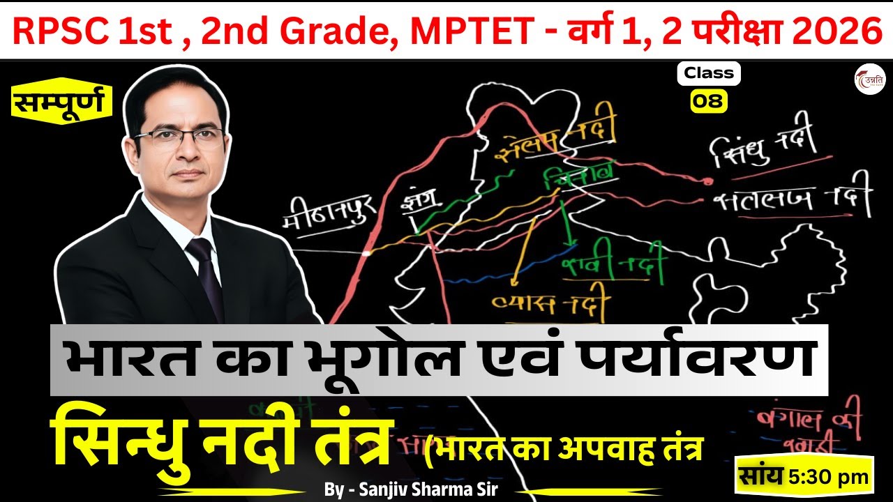 सिन्धु नदी तंत्र | भारत का भूगोल एवं पर्यावरण | UPSC MPPSC RPSC Complete Concept #upsc #mptetvarg1