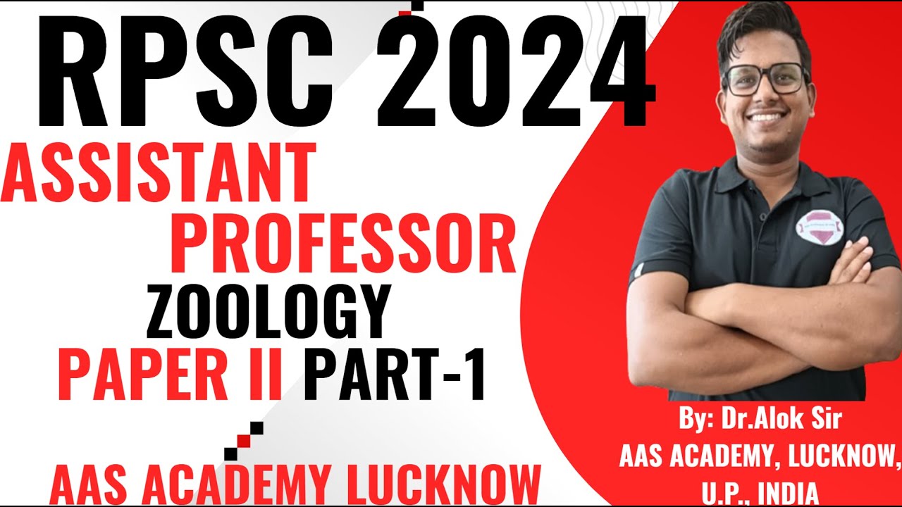 RPSC Assistant Professor Zoology Paper 2 | Complete Solution 2024 Part-1  | Detailed Explanation