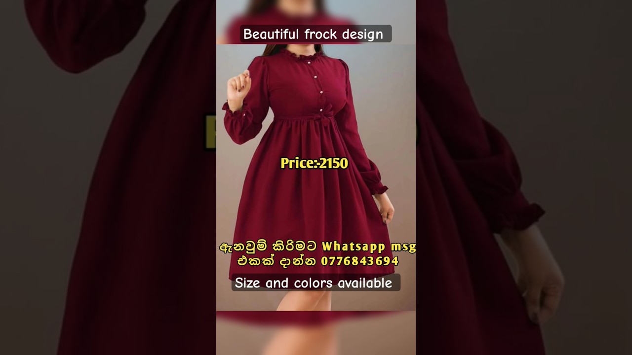 Beautiful frock design for girls in srilanka 2025 #richcloset #dress #fashion #gaun
