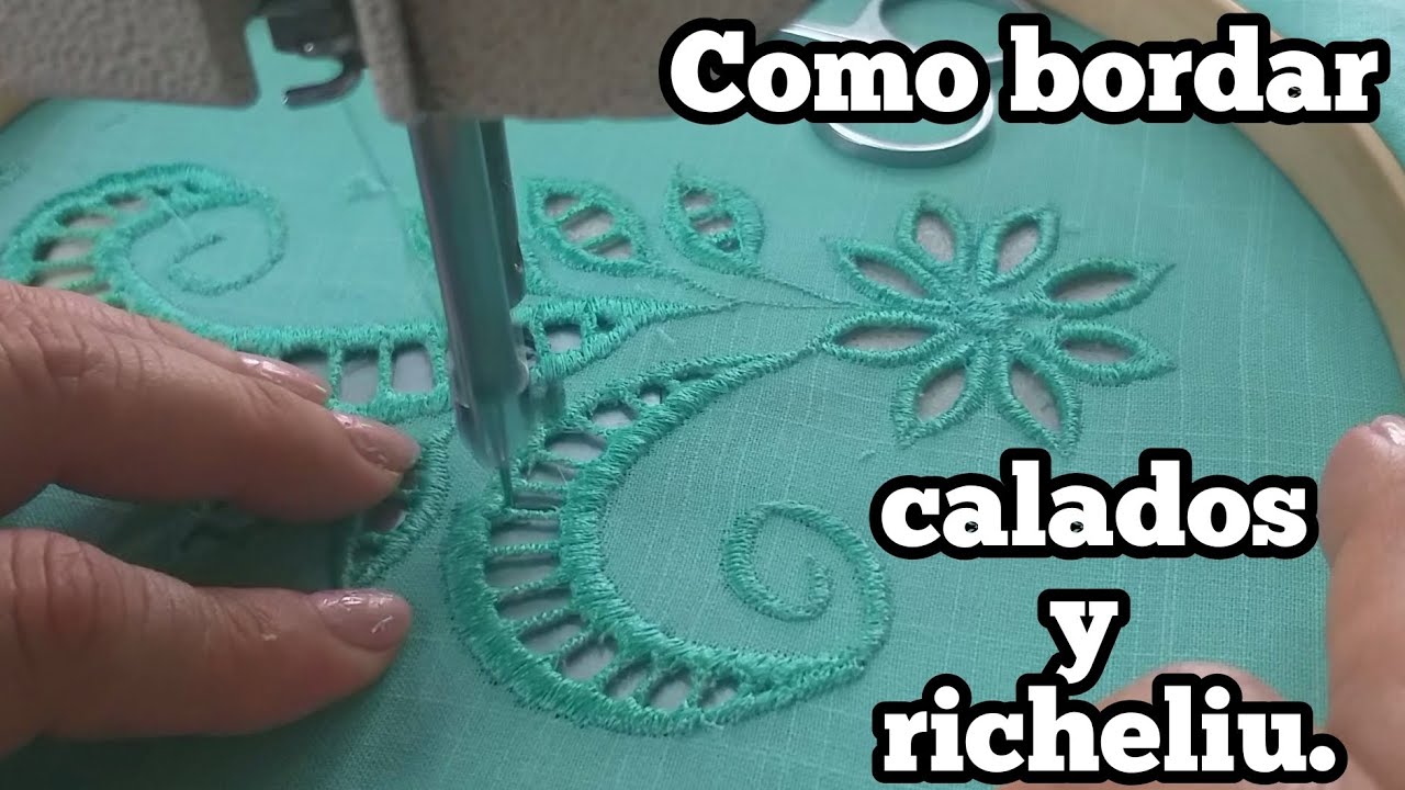 Como bordar calados y richelieu.