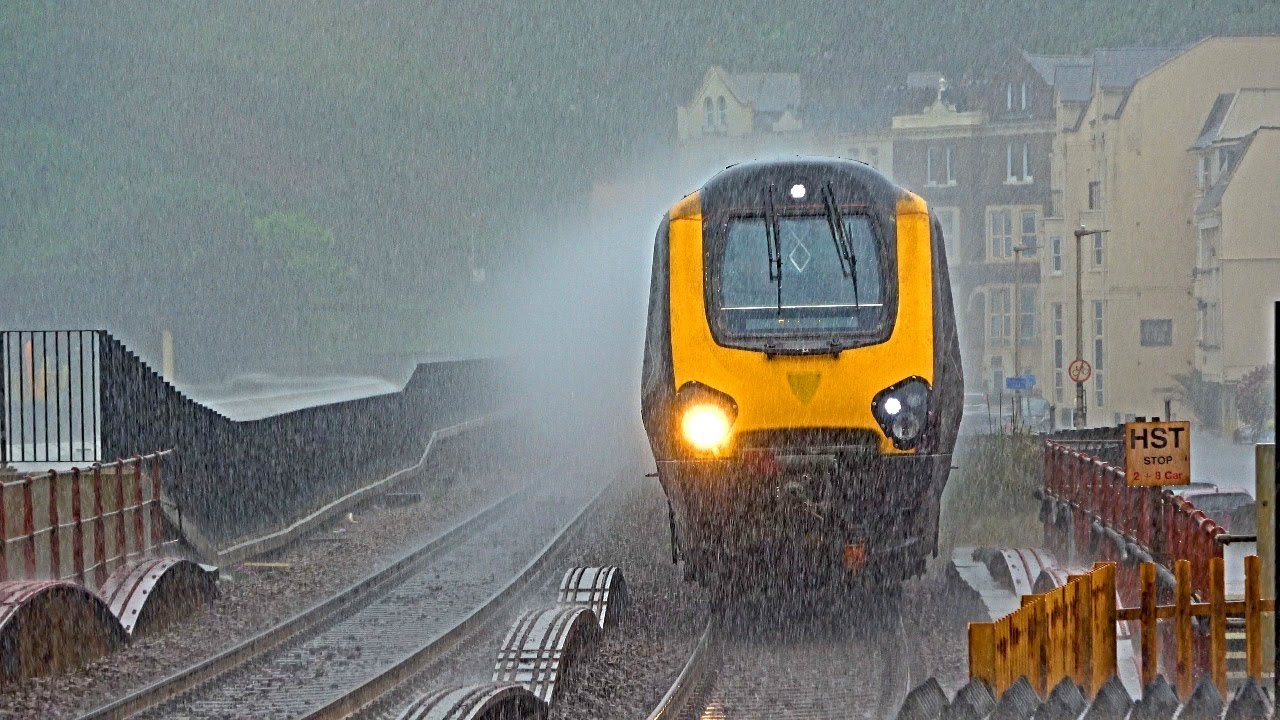 Trains at Dawlish - 07/06/25 (Heavy Rain)