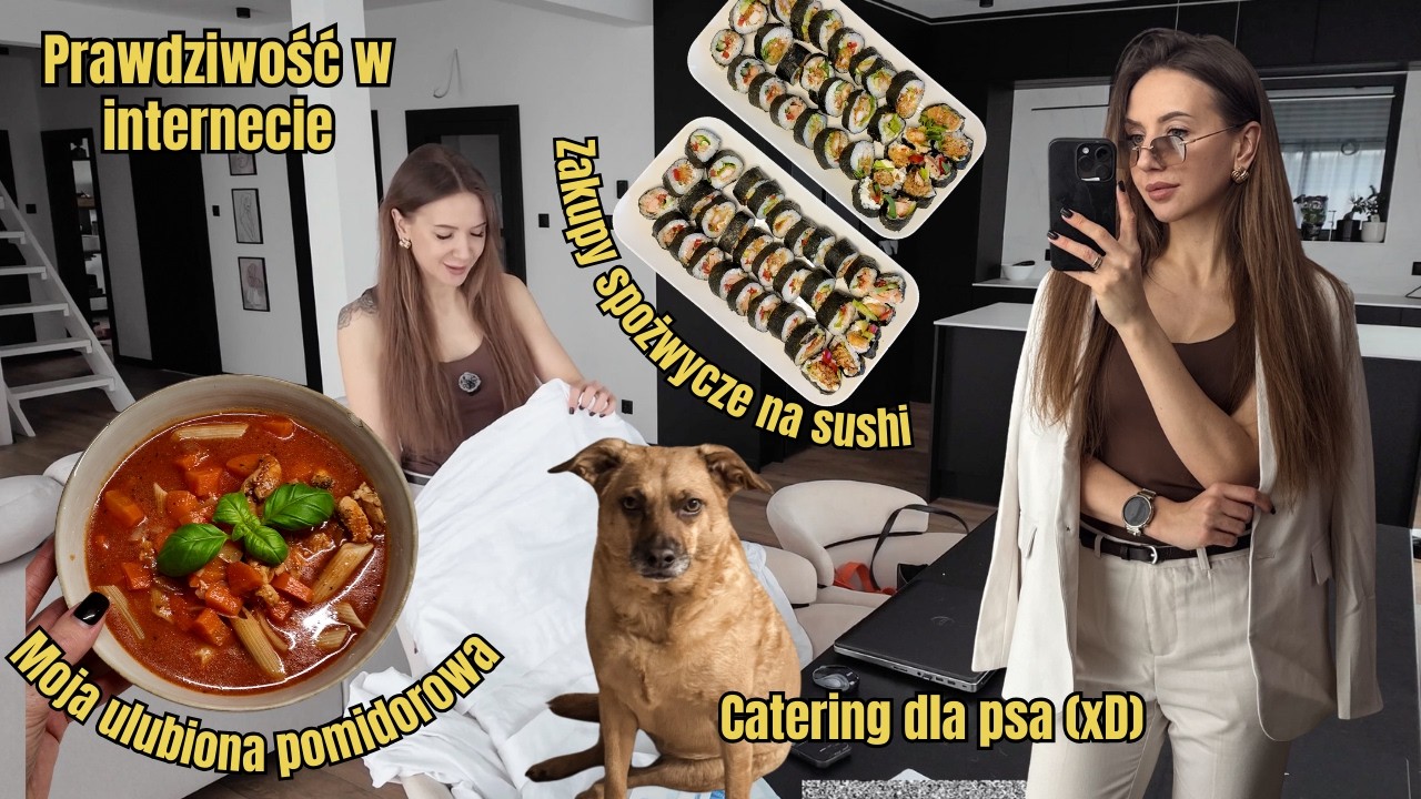 VLOG: ZAM&Oacute;WIŁAM CATERING (XD) / ZAKUPY NA SUSHI / MOJA POMIDOROWA / POLECAJKA NA ŁUPIEŻ