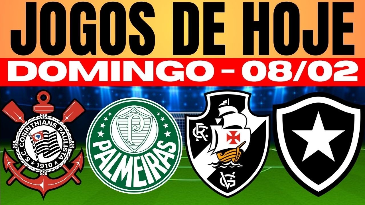 💥IMPERDÍVEL!!! CONFIRA AQUI OS CAMPEONATOS ESTADUAIS NOS JOGOS DE HOJE DOMINGO 08/02/2026