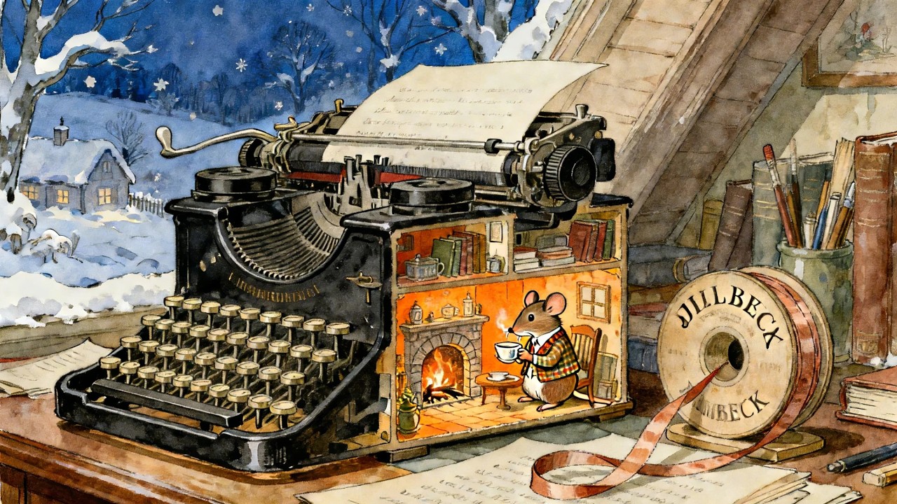 Внутри винтажной пишущей машинки ❄ Тихий зимний день | Тихая деревня