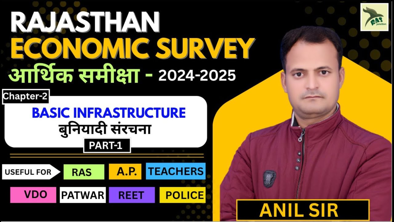 Rajasthan Economic Survey 2025 | Basic Infrastructure| Part 01 | Anil sir