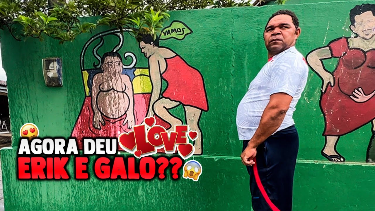 GALO CEGO PEGOU AR COM ELE E ERIK DE CAMISOLA NO MURO | GALO CEGO