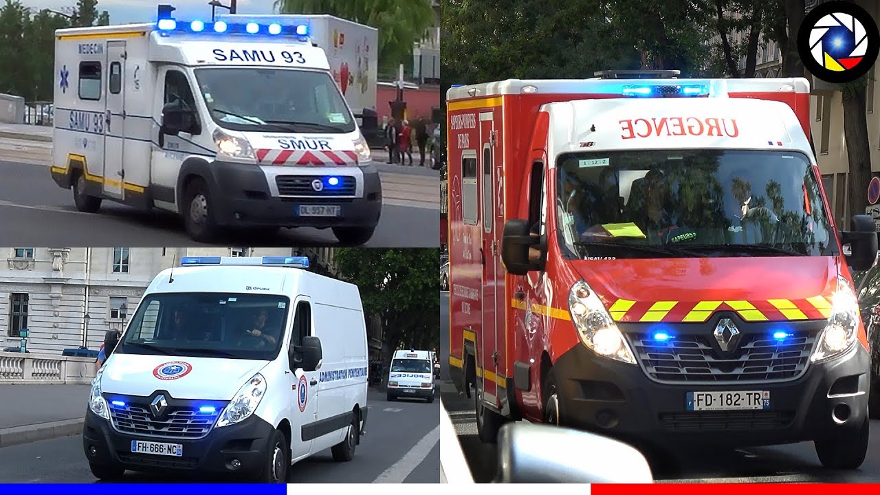 [Paris] Véhicules d'Urgence - Pompiers, SAMU, Police (Part 3) Paris Emergency Services responding