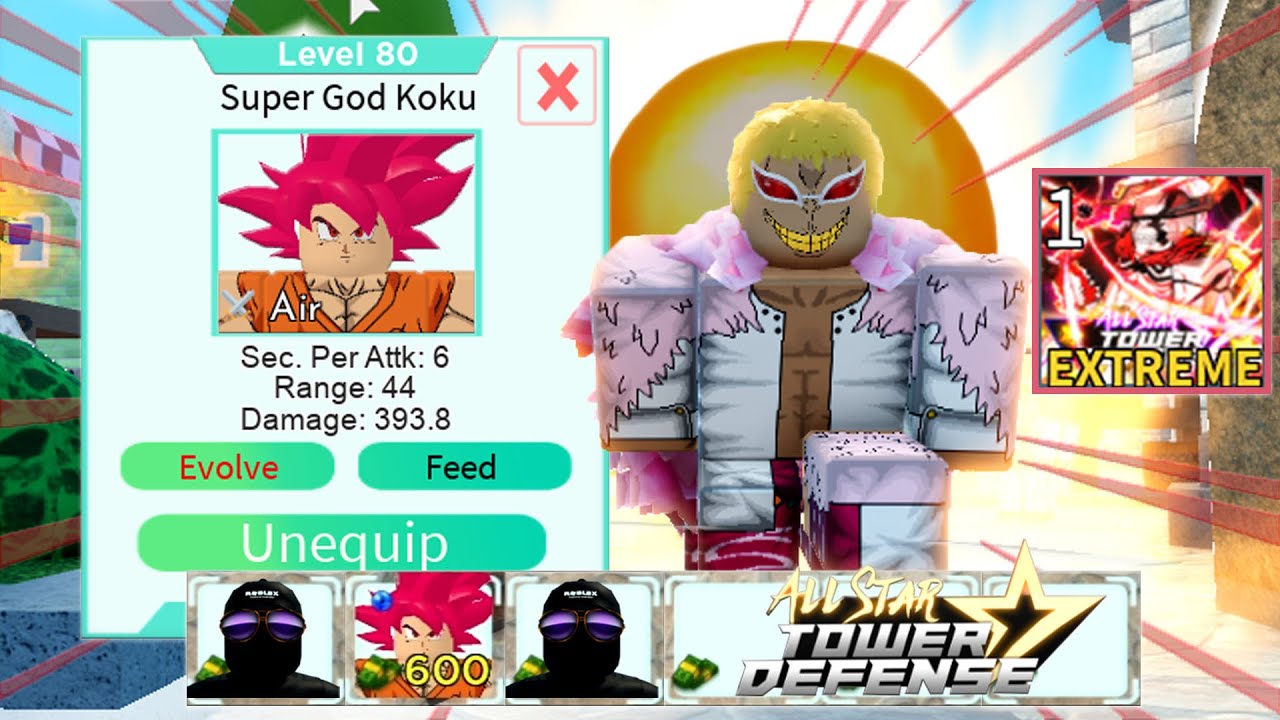 Level 80 SSJG Goku Beating Trial 3 Extreme Mode | 3 Units Solo Gameplay | All Star Tower Defense