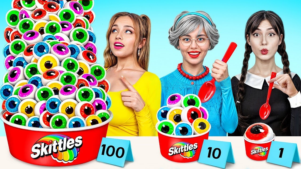 ¡Desafío de 100 capas de comida! Recetas de cocina de 1 contra 100 por YUMMY JELLY