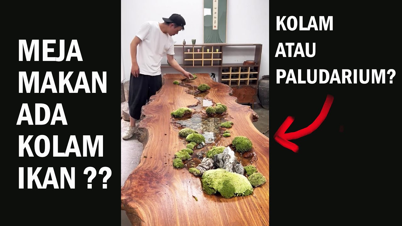 MEJA ADA KOLAMNYA ?? Ini Ide Keren Banget! Menambah Nuansa Alami Yang Bikin Betah