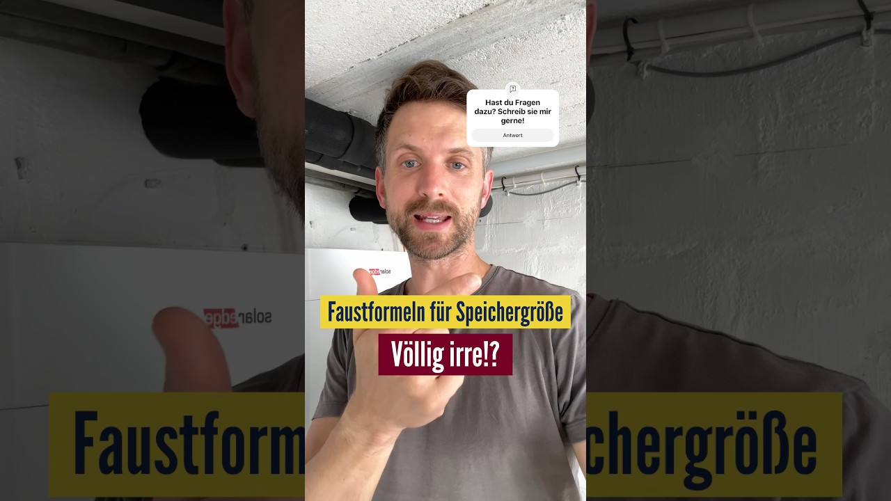 Faustformel f&uuml;r Speichergr&ouml;&szlig;e v&ouml;llig irre! #photovoltaik #stromspeicher