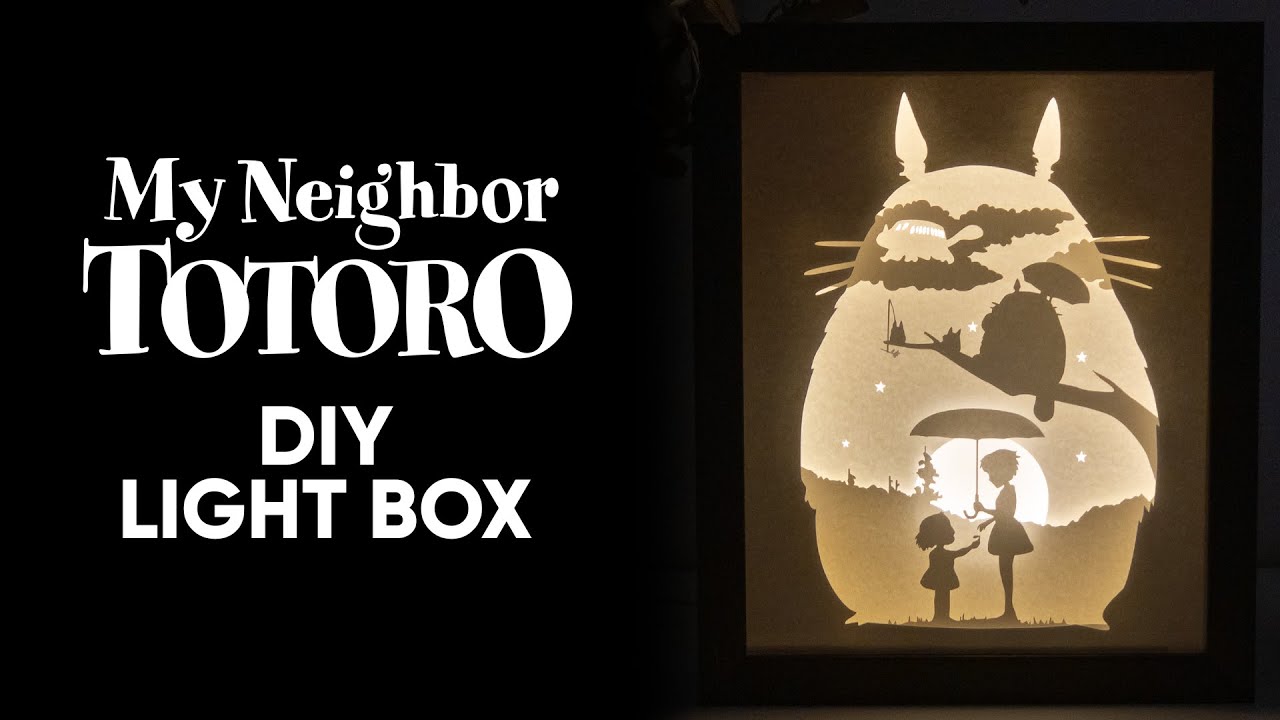 How to Make My Neighbor Totoro Paper Cut Light Box | DIY Tutorial