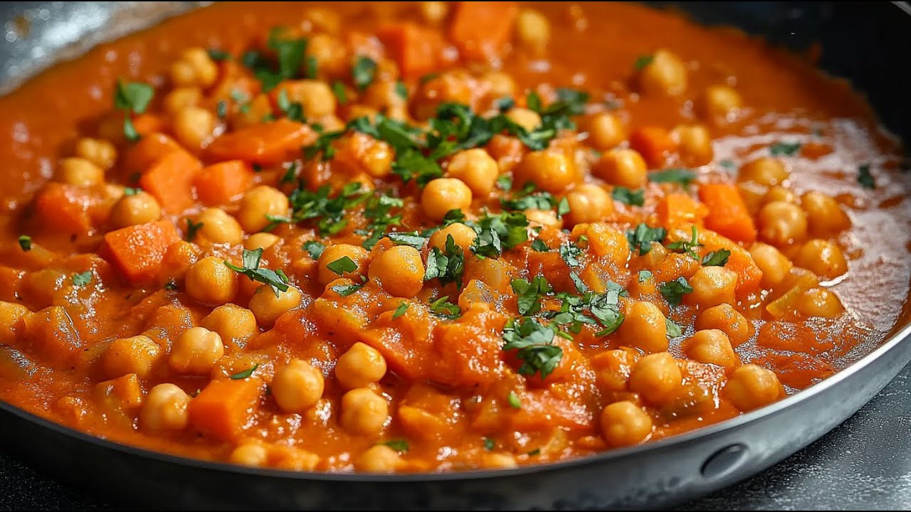 Этот рецепт из нута настолько вкусный, что я готовлю его каждый день! Веганское карри с кокосовым мо