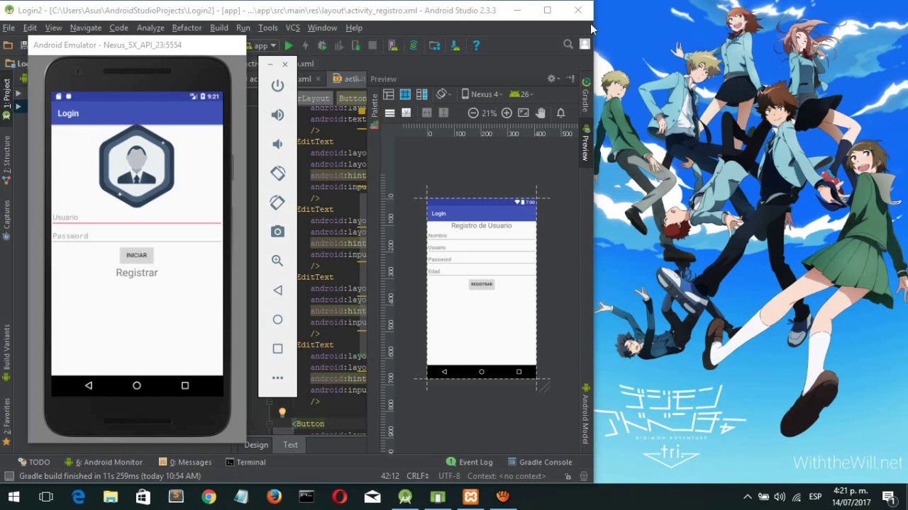 Android Studio Proyecto Login con Base de Datos - implementacion tercer activity (Parte 3)