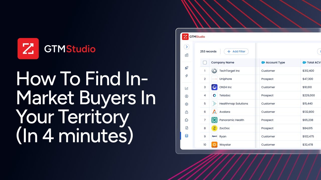 How to Find In-Market Buyers In Your Territory (In 4 Minutes) with GTM Studio & GTM Workspace