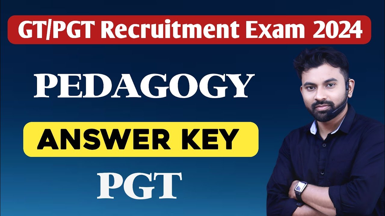 Assam GT/PGT Exam Answer Key (PGT) || Pedagogy #assamtet