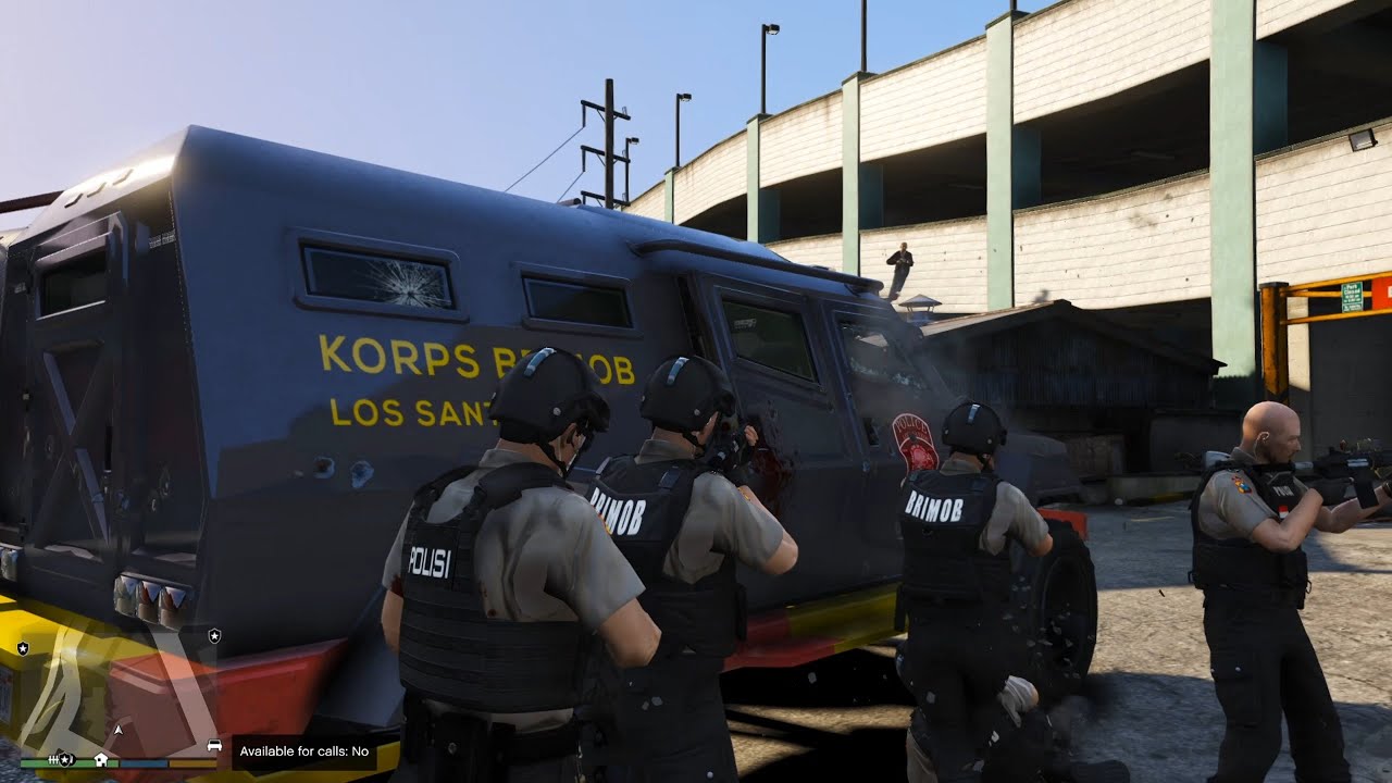 Tugas Berat Brimob Tangkap Bos Mafia Yang Dijaga Ketat! GTA 5 Mod Polisi Indonesia