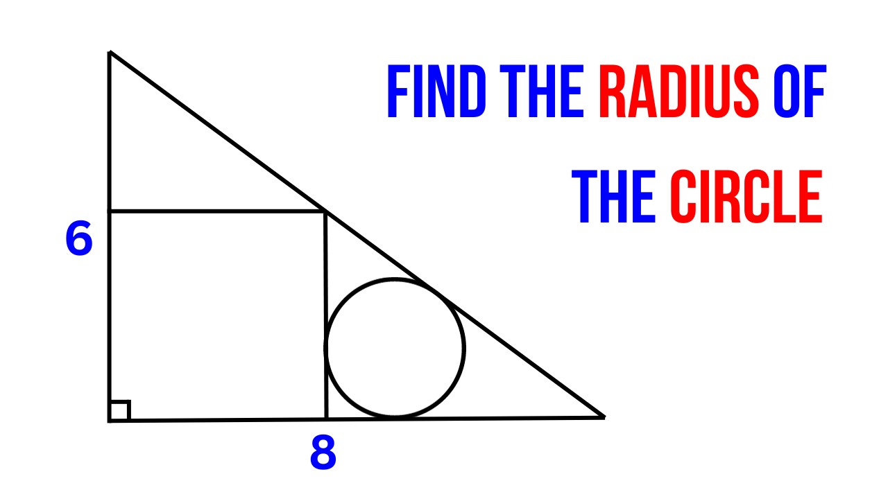 Find the radius of the circle | A Nice Geometry Problem | Maths Olympiad