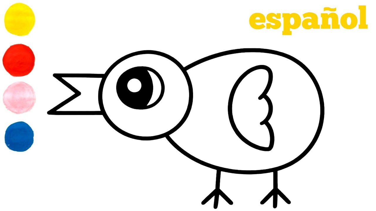 Cómo dibujar y colorear un pollito para niños
