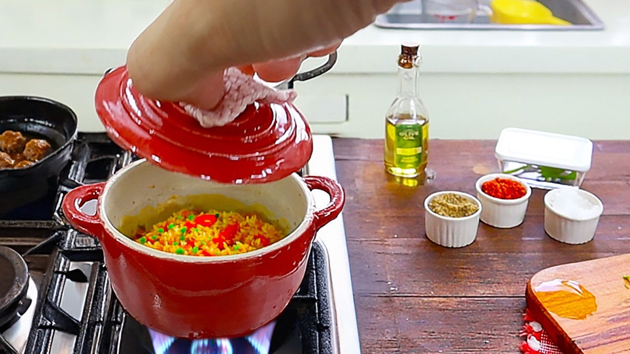 РЕЦЕПТ РИСА КАДЖУН НАСТОЯЩАЯ ЕДА МИНИАТЮРНАЯ КУЛИНАРНАЯ ИГРОВАЯ КУХНЯ Игрушечный ИГРОВОЙ НАБОР ASMR