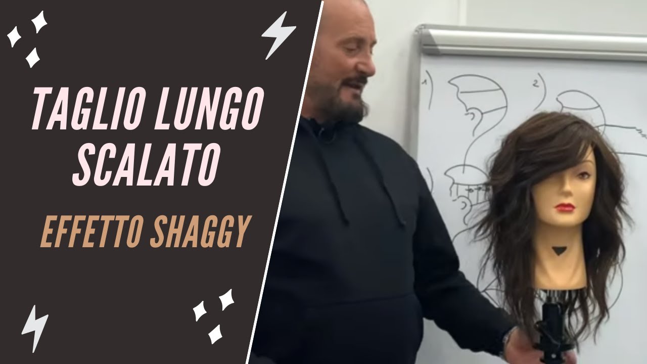 Taglio lungo scalato su 3 livelli con effetto shaggy