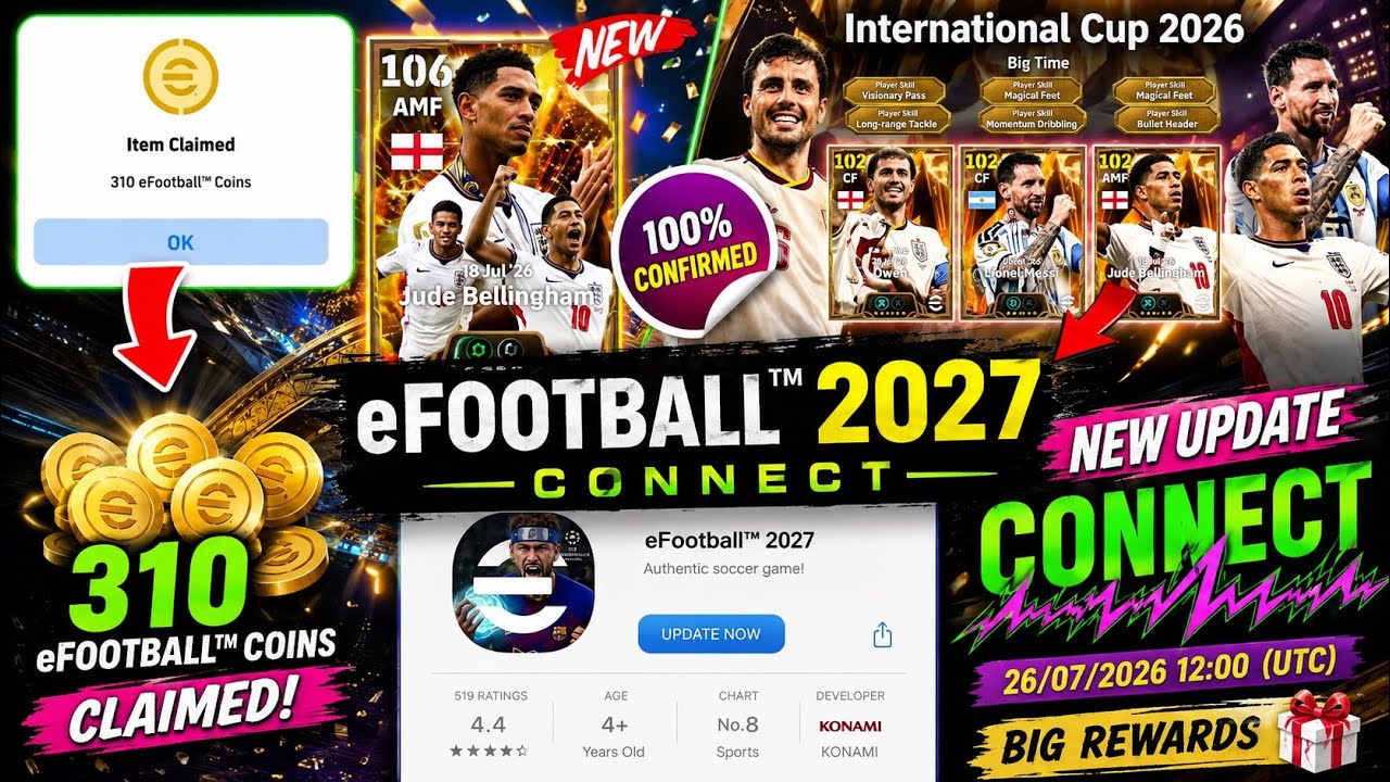Раскрытие всех бесплатных эпических карт и обновление eFootball 2027 v6.0.0! Официальные сливы и ...