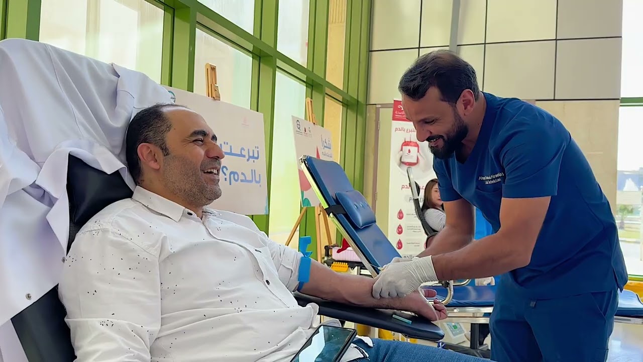 حملة #التبرع_بالدم  في مستشفى #القصيم الوطني بمدينة #بريدة