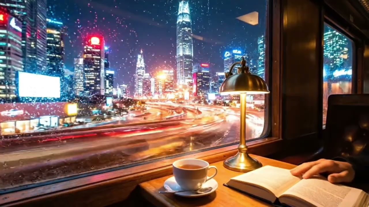 NIGHT TRAIN JOURNEY 🌃 Deep Synthwave Focus Mix (ADHD Relief) - Coding & Study Ambience 1-hour