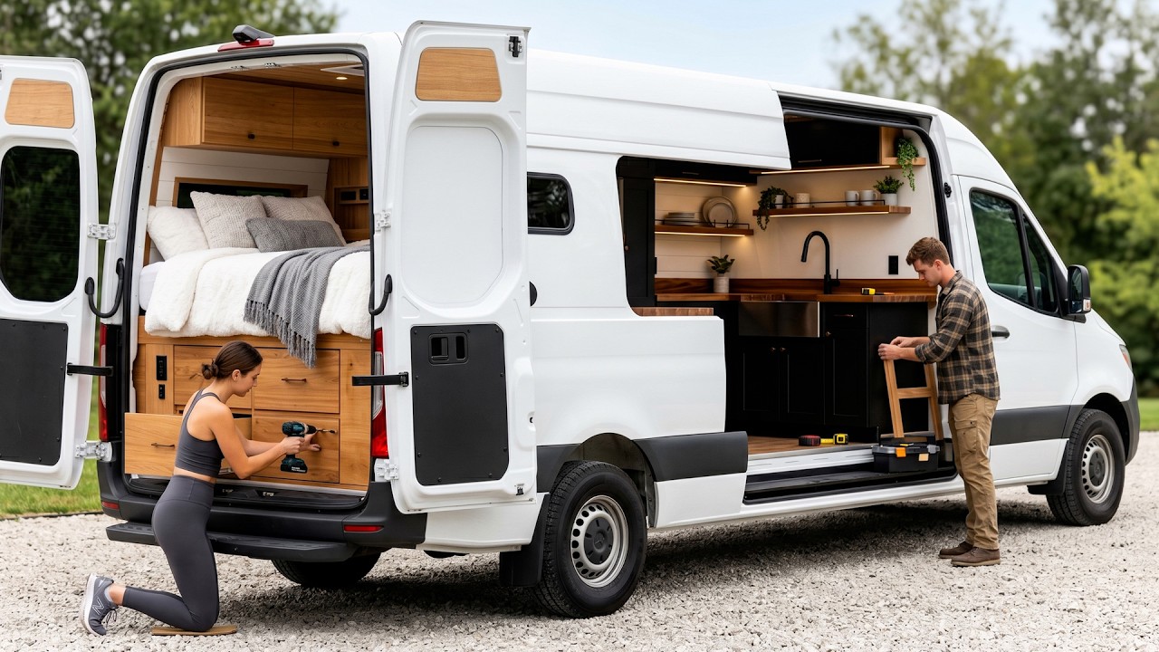 Couple Turns Old Fiat Ducato Into a Luxury Tiny Home on Wheels | Start to Finish@ourtraveljournalnl