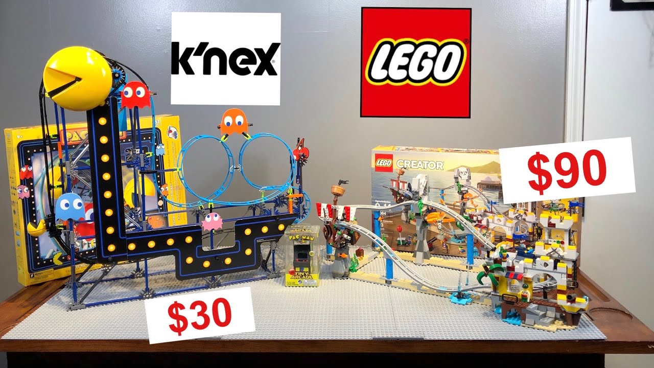 IS KNEX BETTER THAN LEGO? 🤔 Pac Man Roller Coaster!