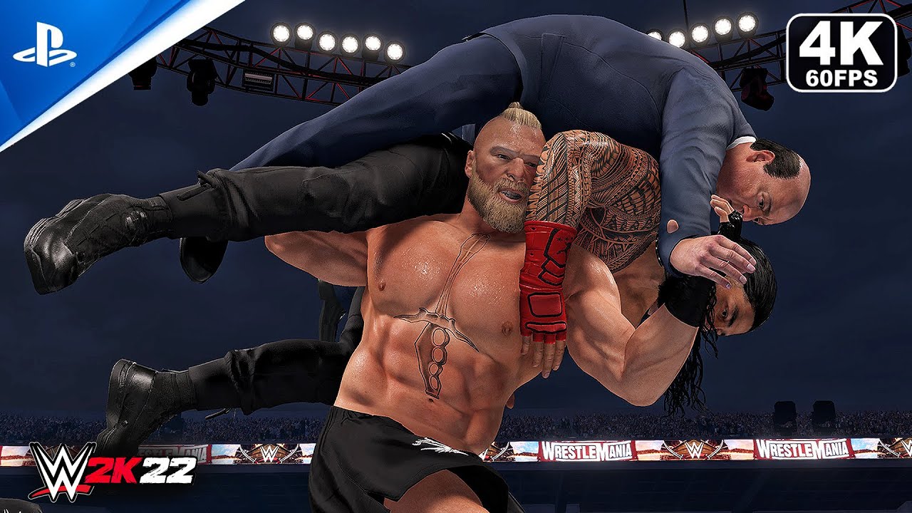 WWE 2K22 - Brock Lesnar Top 10 Moves! [4K 60FPS]