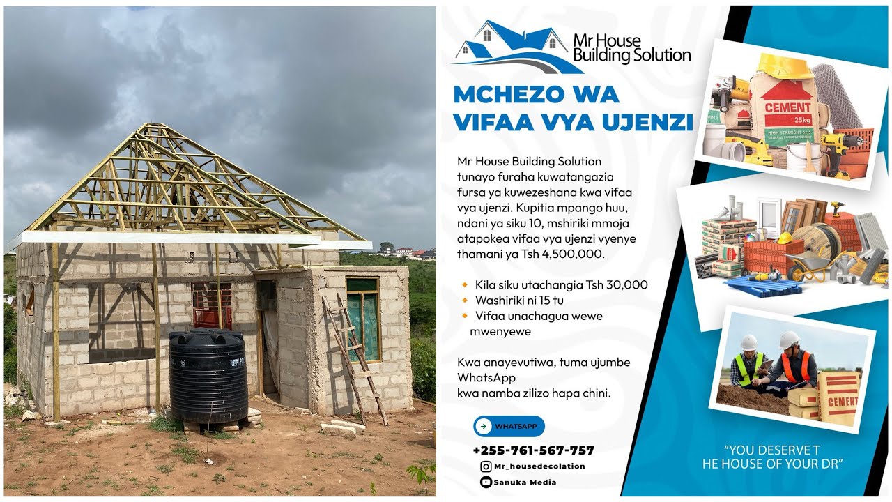 MCHEZO WA UPATU WA VIFAA VYA UJENZI VYAMKAMILISHIA MDAU NYUMBA YAKE #mrhouse #ramani #building 