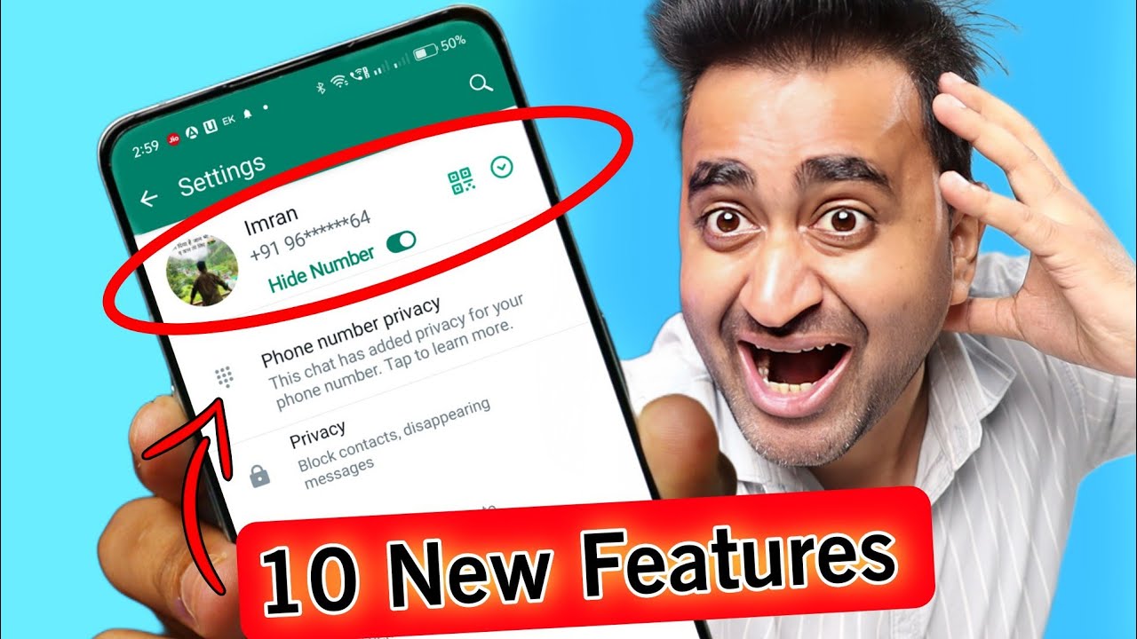 10 Amazing WhatsApp New Features - Hide Phone Number, Add Account | WhatsApp New Update 2023 | EFA