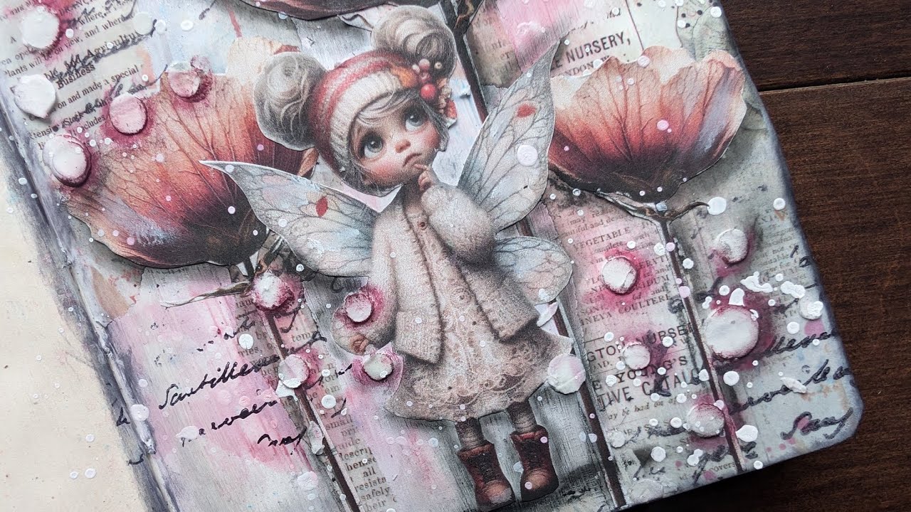 Curious fairy art journal page #scrap #artjournal #mixedmedia #collage