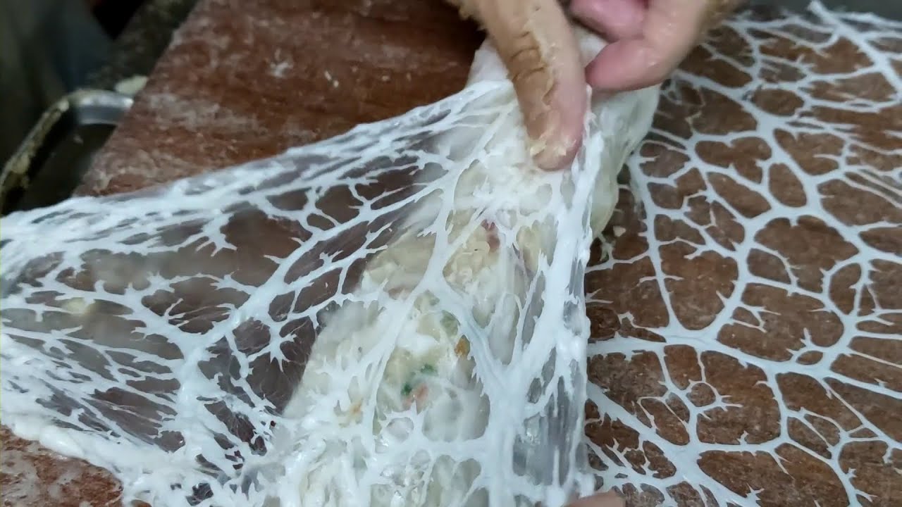 Мясные рулетики с жиром и овощами-тайваньская уличная еда