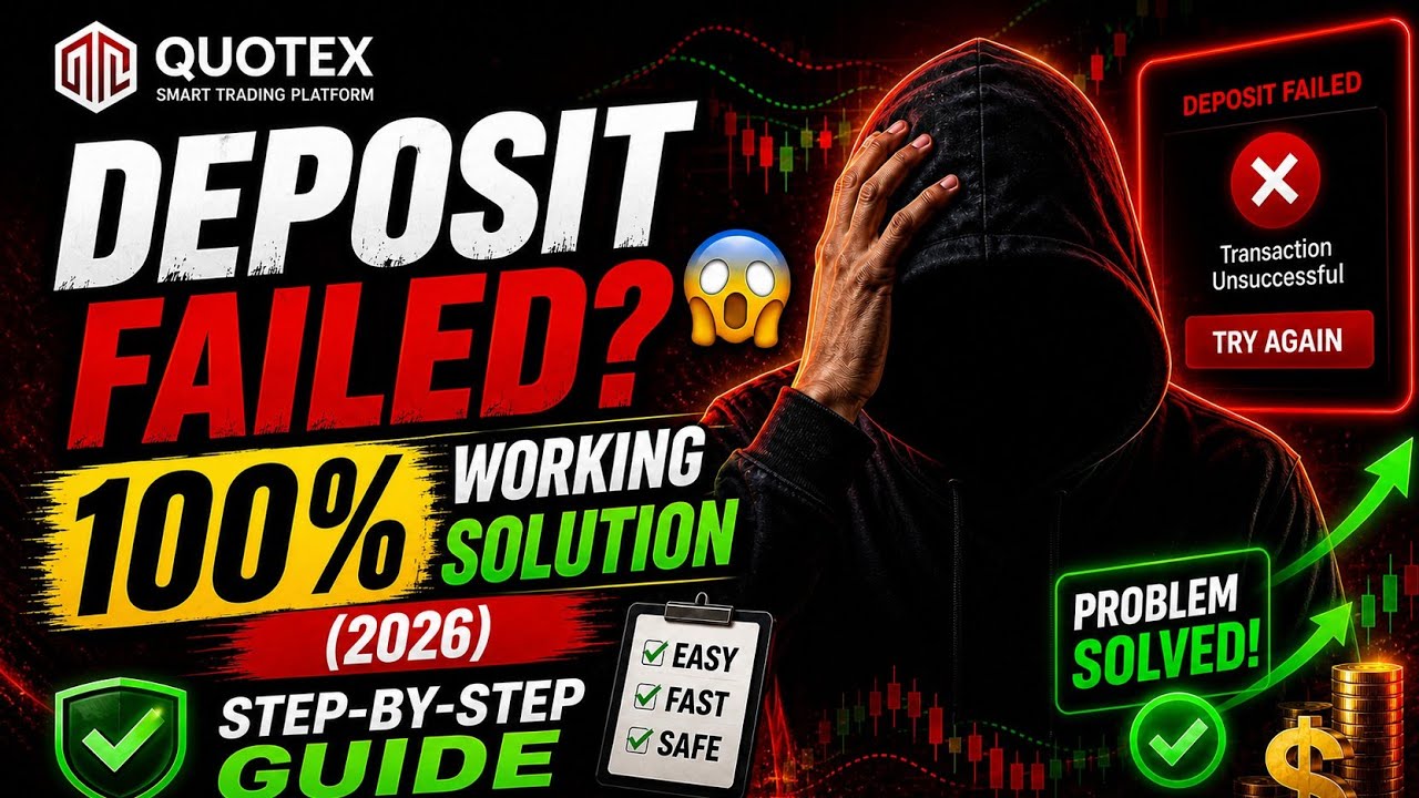 Quotex Deposit Failed? 😱 100% Working Solution (2026) | Step-by-Step Guide