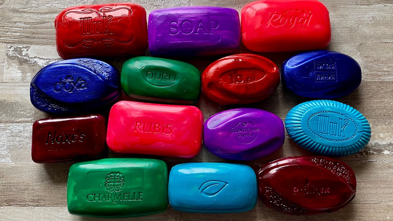 ASMR SOAP| Cutting colored soaр | Soap Carving| Резка крашенного мыла
