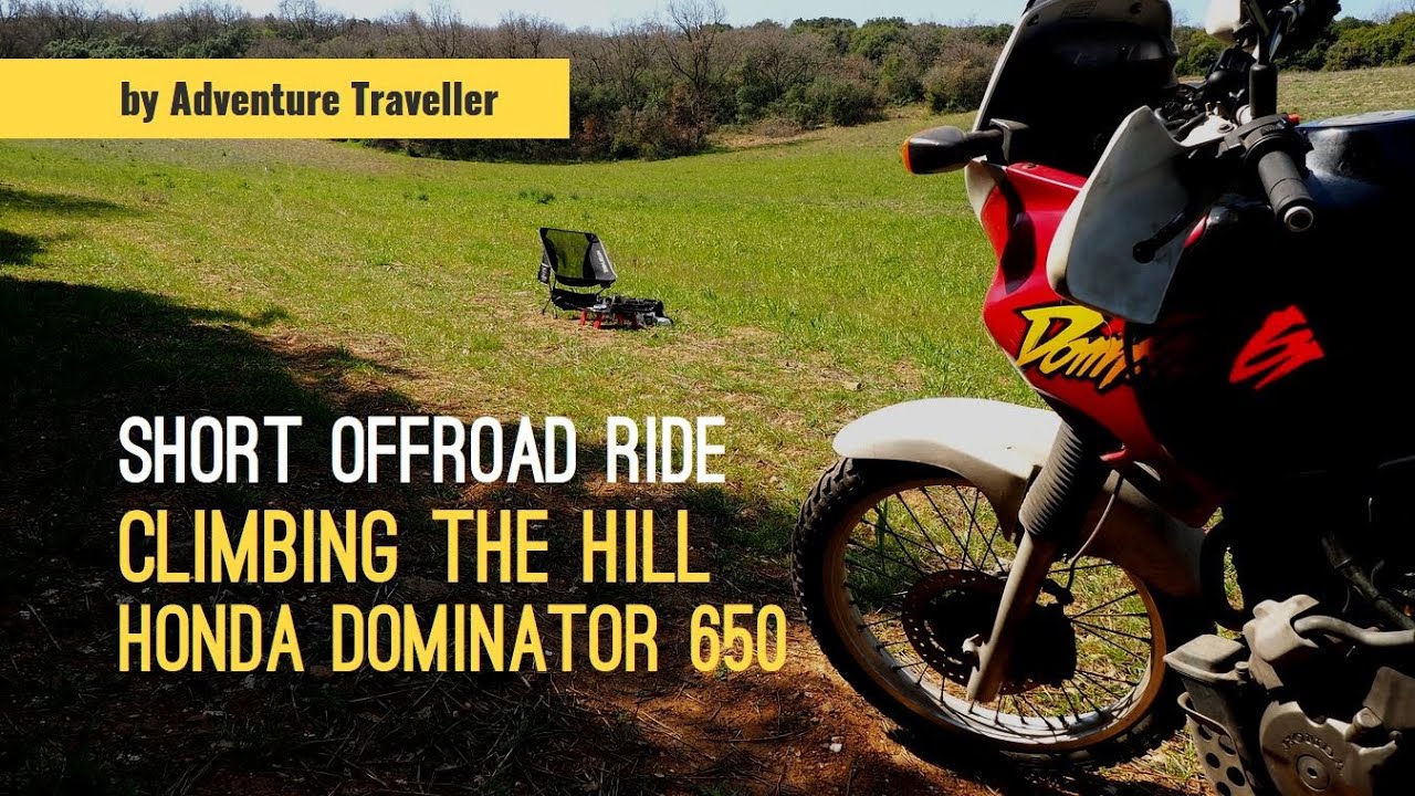 Short Offroad ride  climbing the hill Honda Dominator 650