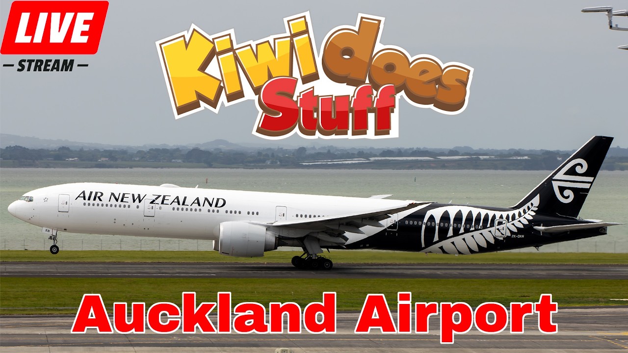 🔴LIVE Night plane spotting - Kev @WLGLIVE  starts his USA Tour @ Auckland Airport