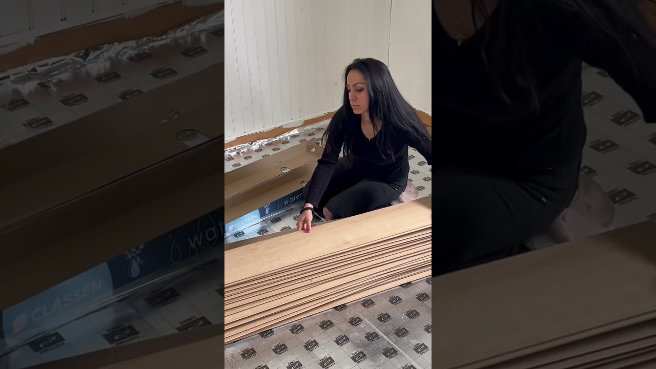 Pose de parquet stratifi&eacute; #renovation #homedecor #leroymerlin #homerenovation  #bricolage #hack