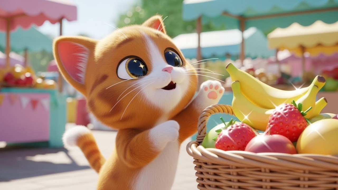 Китти отправляется за покупками на фруктовый рынок 🐱🍎🍓 | Мультфильм для детей и весёлые приключения