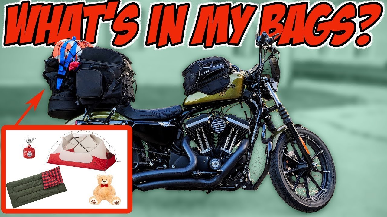 Что взять с собой в длительную поездку на мотоцикле — Трасса 66 на Harley Iron 883 — Эпизод 9