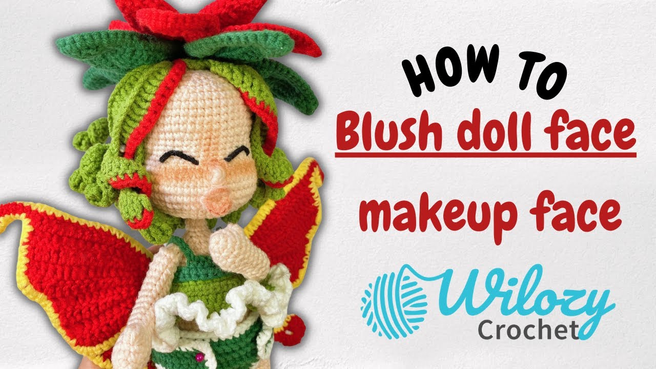 Easy Crochet For Beginner: How To Add Blush To Doll Face -  Amigurumi Tutorial For Beginners