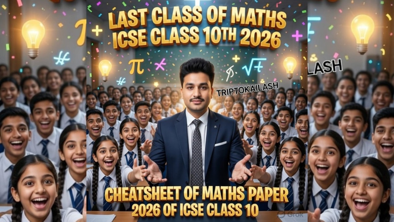 ICSE LAST MINUTE ONE SHOT LECTURE BRFORE MATHS CLASS 10TH #icse #lastminute #maths2026 #oneshot