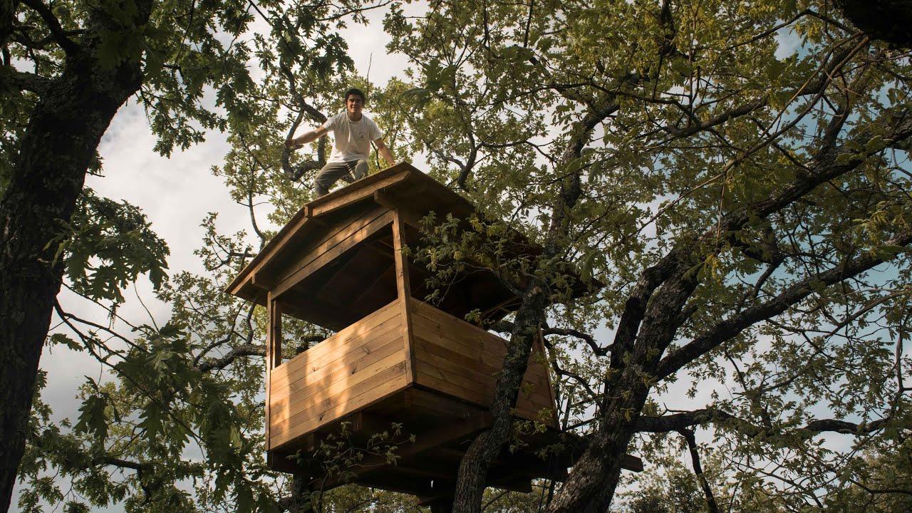 CABAÑA EN UN ÁRBOL // diseño y construcción completos // CASA DEL ÁRBOL