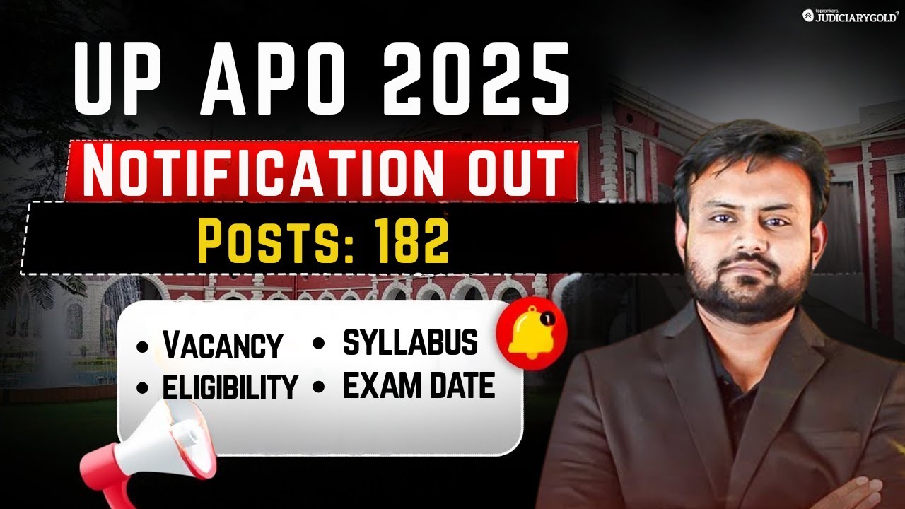 UP APO 2025 Official Notification Out | Vacancy, Eligibility, Syllabus, Exam Date for UP APO 2025