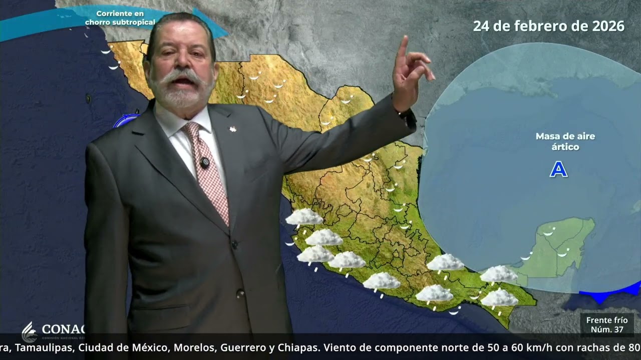 23 de febrero de 2026. Pronóstico del tiempo. Vespertino.