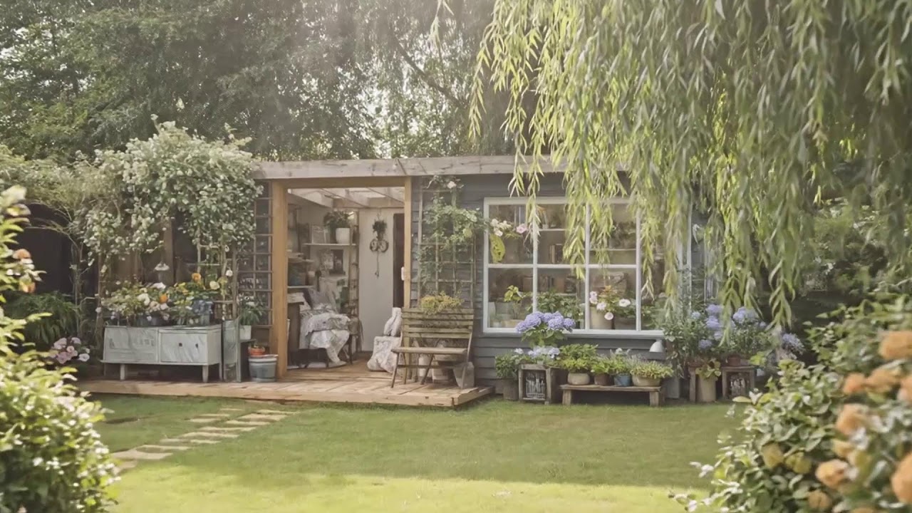 Rustic Farmhouse Backyard Garden Transformation Using Upcycled Materials