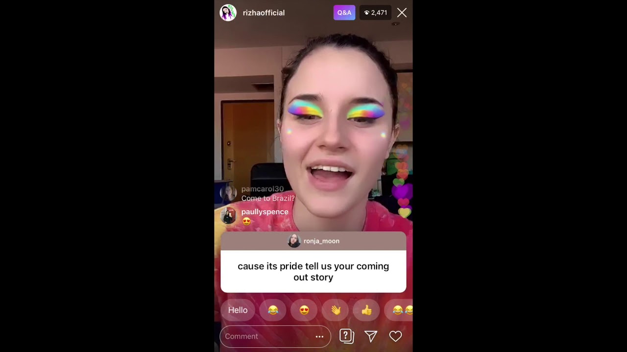 Rizha Live 4 June (coming out story)